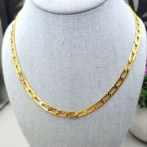 18K Gold Plate Chain Necklace